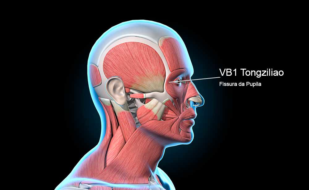 Ponto VB1 no meridiano da Vesícula Biliar.